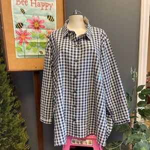 DUBGEE By Whoopi Novelty Button Front Shirt